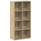 Vidaxl boekenkast dressoir 66x30x130 cm bewerkt hout sonoma eikenkleur