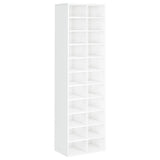 Vidaxl Shoe Cabinet 54x34x183 cm spånplade High -Gloss White