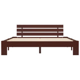 Vidaxl bedframe massief grenenhout donkerbruin 160x200 cm