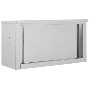 Vidaxx køkkenoverskab med skydelåger 90x40x50 cm rustfrit stål