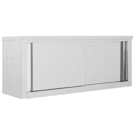 Vidaxx køkken overskab med skydelåger 120x40x50 cm rustfrit stål