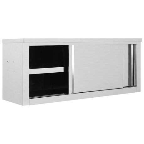 Vidaxx køkken overskab med skydelåger 120x40x50 cm rustfrit stål