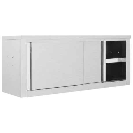 Vidaxx køkken overskab med skydelåger 120x40x50 cm rustfrit stål