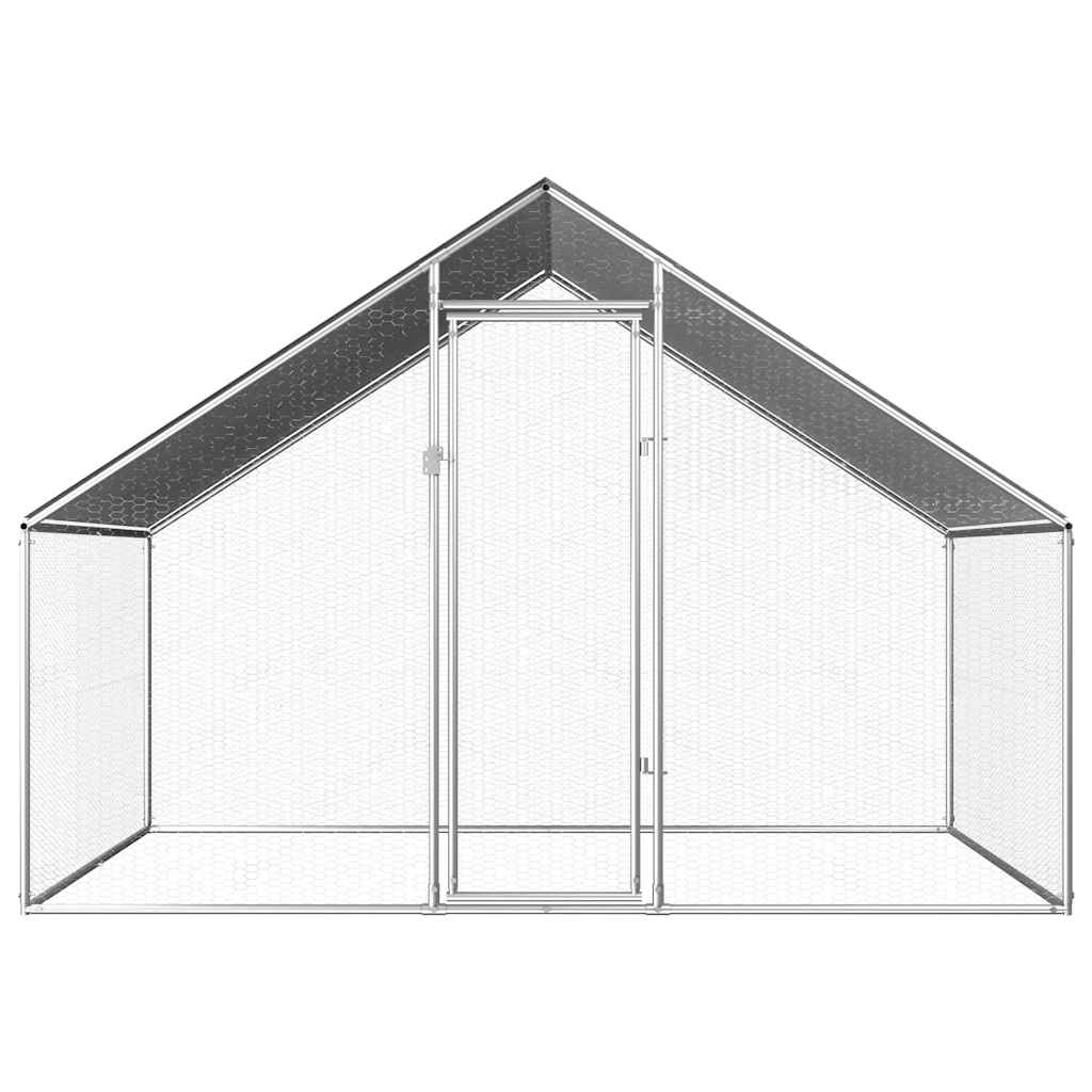 Vidaxl Chicken Coop 2.75x2x1.92 M Galvaniseret stål