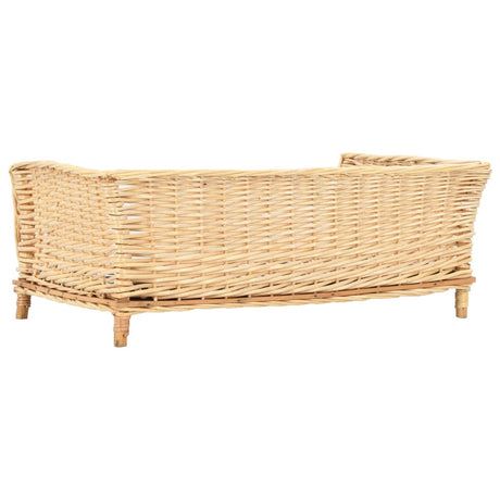 Vidaxl Dog Basket med pude 90x54x35 cm naturlige pil
