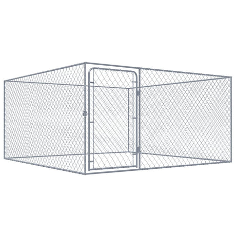 Vidaxxl udendørs hundegård 2x2x1 m galvaniseret stål