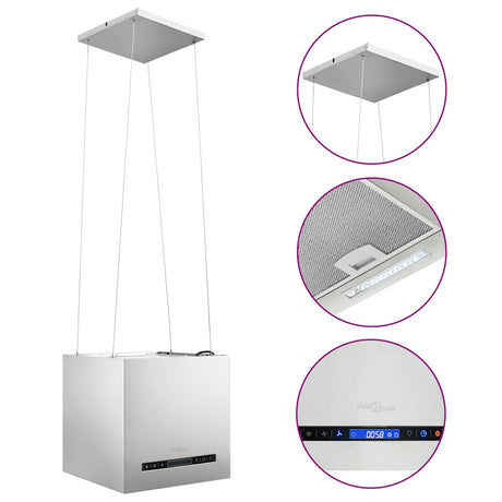 Vidaxl Extractor Hood hængende med berøringssensor LCD 37 cm rustfrit stål
