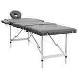 VidaXL massagebriks med 4 zoner 186x68 cm aluminiumsstel antracit