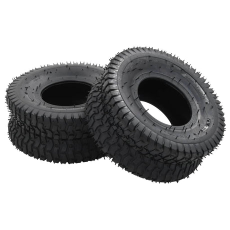 Vidaxl 4-delt trillebørdæk og det indre dæk sæt 15x6,00-6 4PR gummi