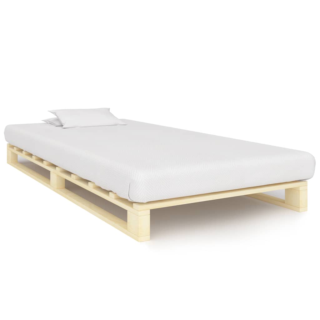 Vidaxl bedframe pallet massief grenenhout 90x200 cm