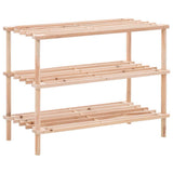 Vidaxl Shoe Rack 3-lags solid Pinewood