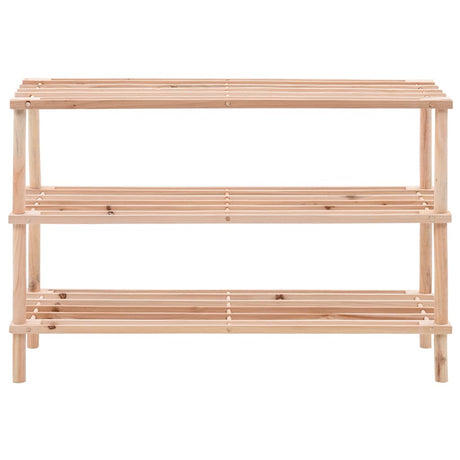 Vidaxl Shoe Rack 3-lags solid Pinewood