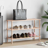 Vidaxl Shoe Rack 3-lags solid Pinewood