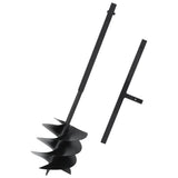 Vidaxl jordbor med håndtag 250 mm stål sort