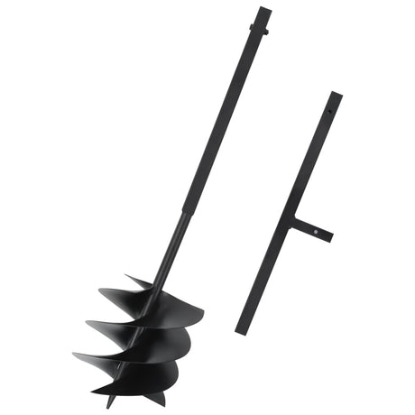 Vidaxl jordbor med håndtag 250 mm stål sort