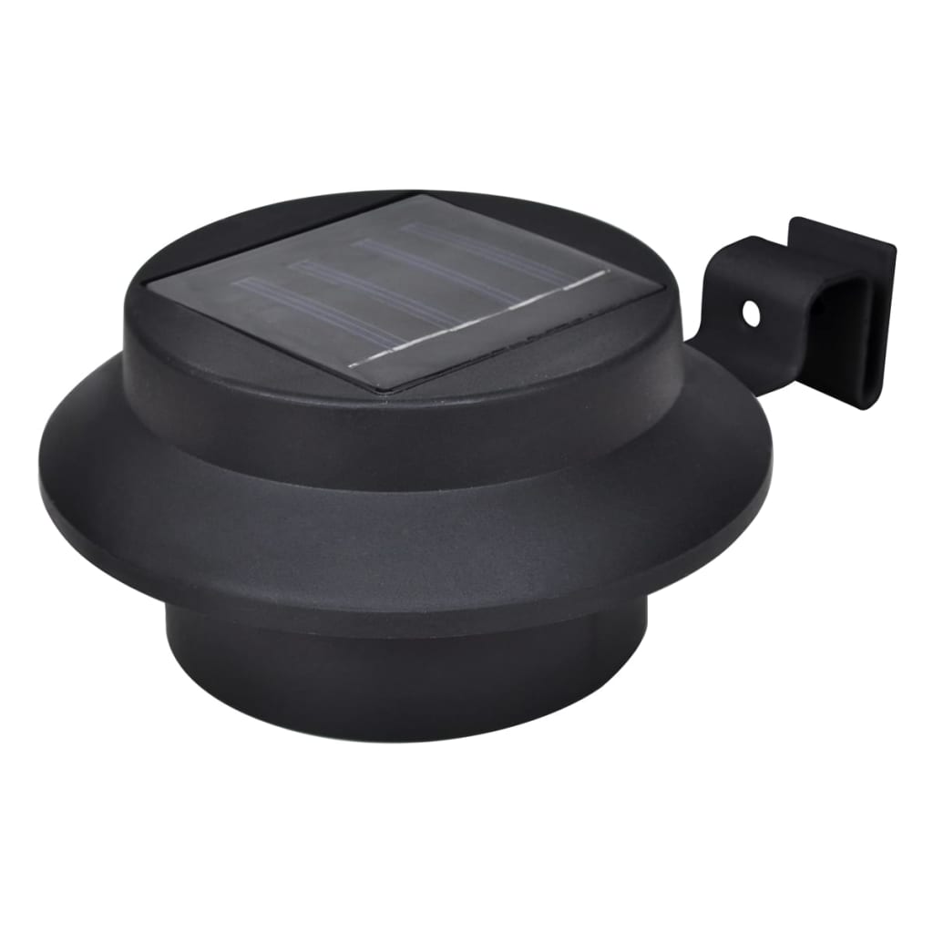 VidaXL hegnslys 12 stk solar LED sort