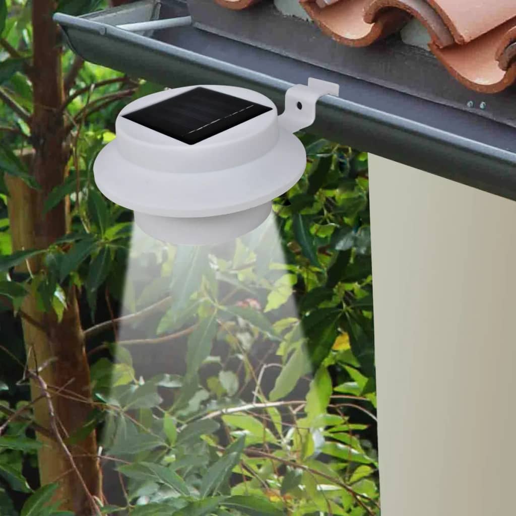 VidaXL hegnslys 12 stk solar LED hvid