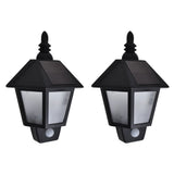 VidaXL solar wall lamps 2 pcs with motion sensor black