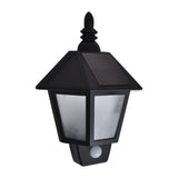 VidaXL solar wall lamps 2 pcs with motion sensor black