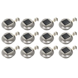 VidaXL solcellelamper 12 stk LED runde 12 cm hvide