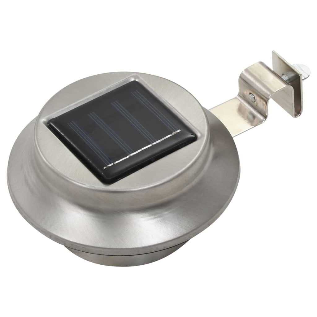 VidaXL solcellelamper 12 stk LED runde 12 cm hvide