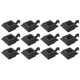 VidaXL solcellelamper 12 stk LED firkantet 12 cm sort