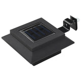 VidaXL solcellelamper 12 stk LED firkantet 12 cm sort