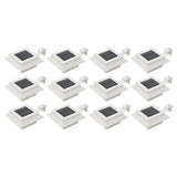 VidaXL solcellelamper 12 stk LED firkantet 12 cm hvid