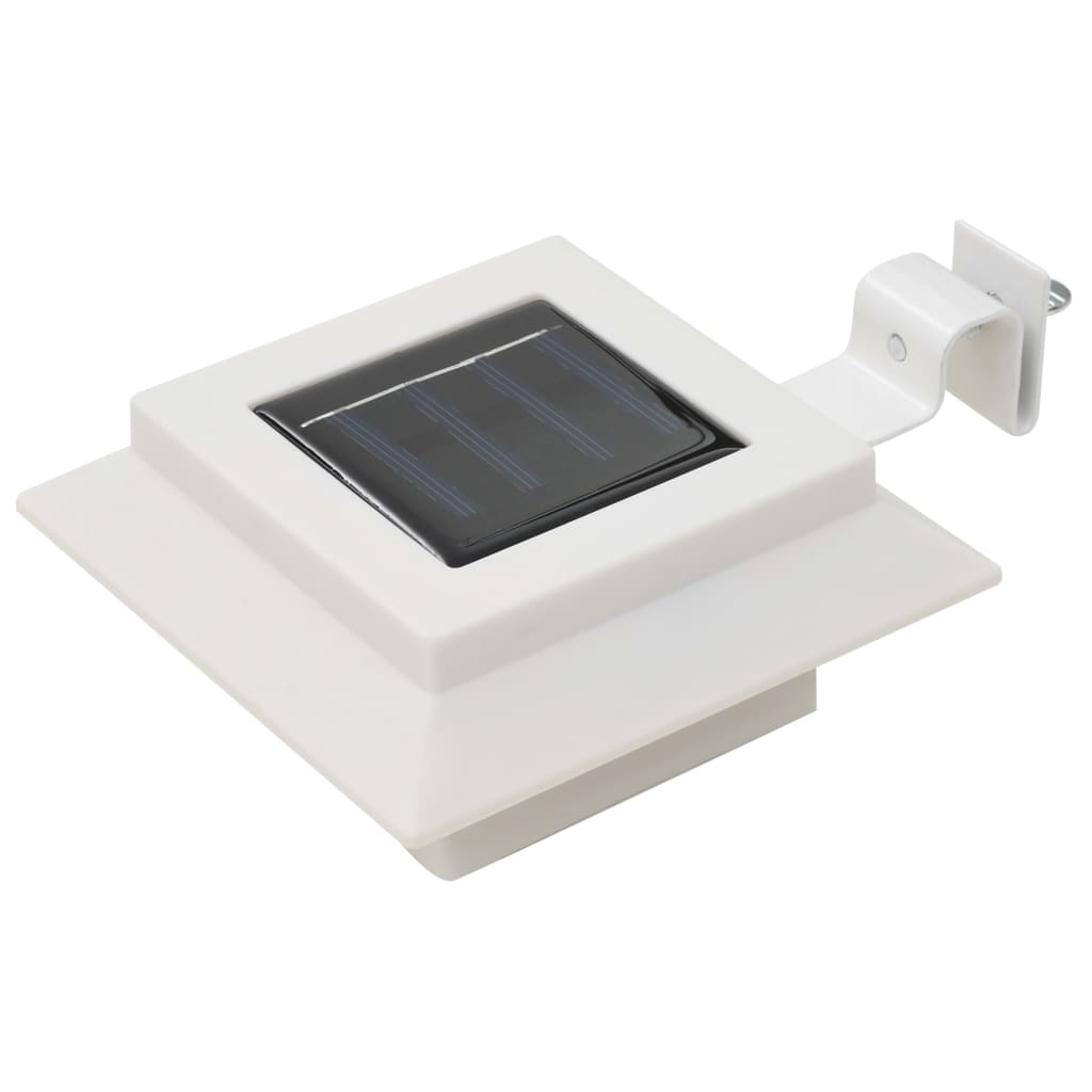 VidaXL solcellelamper 12 stk LED firkantet 12 cm hvid