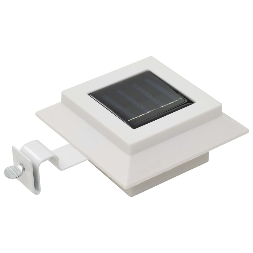 VidaXL solcellelamper 12 stk LED firkantet 12 cm hvid