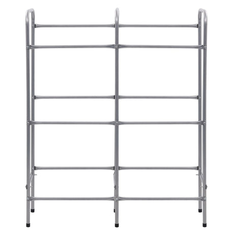 Vidaxx opbevaringsstativ til 6 kasser 96x33x116 cm håndtag sølvfarvet