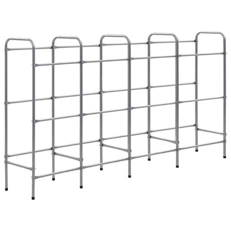 Vidaxx Storage Rack til 12 kasser 190x33x116 cm stål sølv