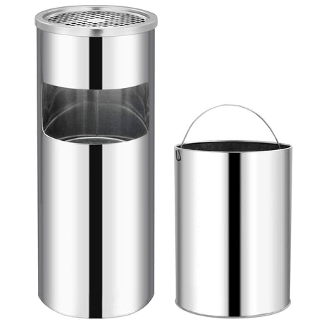 Vidaxl Ashtray Trash Hotel 30 L Rustfrit stål