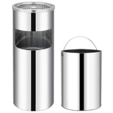 Vidaxl Ashtray Trash Hotel 30 L Rustfrit stål