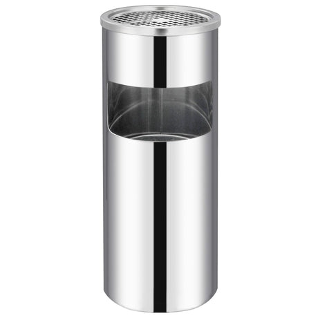 Vidaxl Ashtray Trash Hotel 30 L Rustfrit stål
