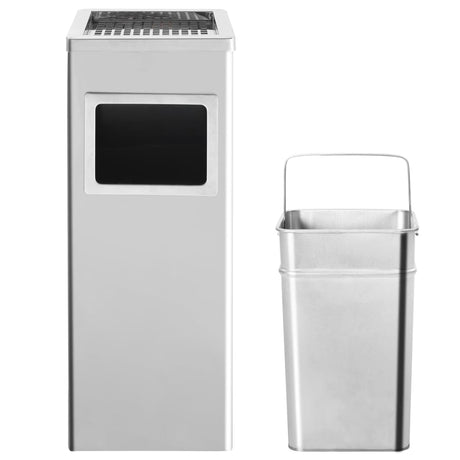 Vidaxl Ashtray Trash Hotel 36 L Rustfrit stål