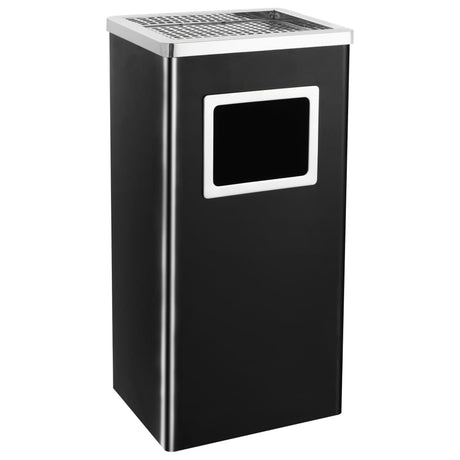 Vidaxl Ashtray Trash Hotel 45 L Steel Black