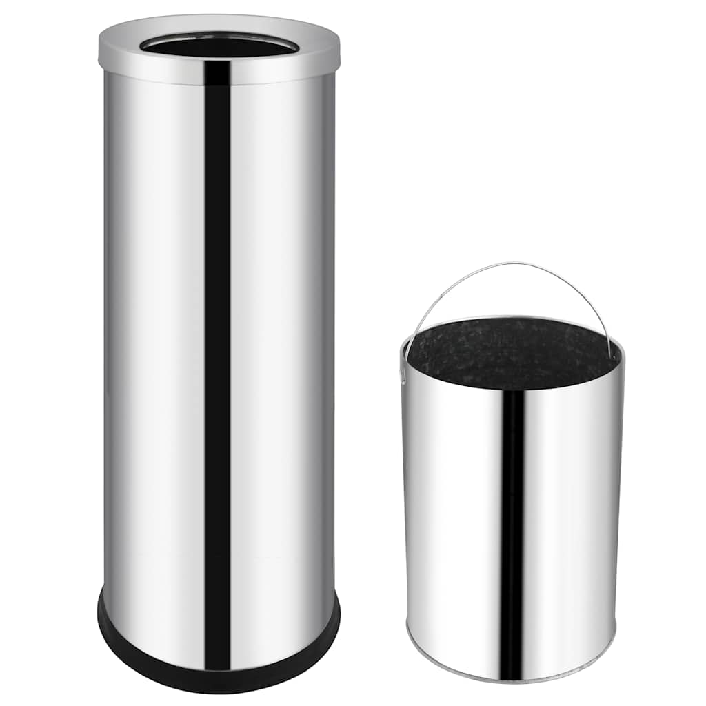 Vidaxl Waste Bin Hotel 32 L Rustfrit stål
