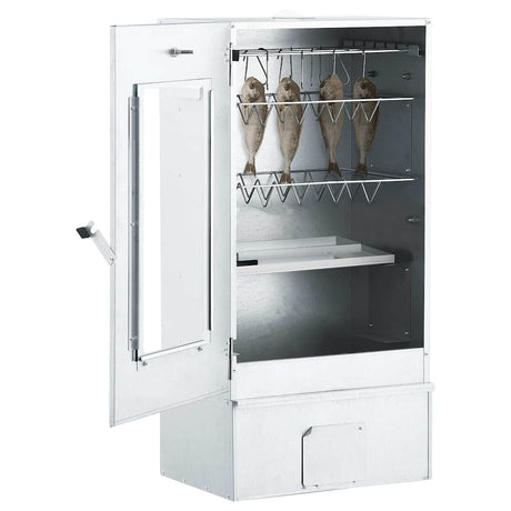 VIDAXL BBQ Rygende ovn med 1 kg træflis 44,5x29x83 cm