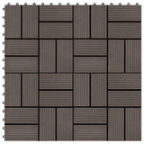 Vidaxl 22 St Terrace Fliser 30x30 cm 2 m² HKC mørkebrun
