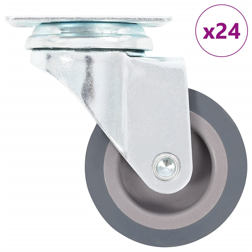 Vidaxl 24 st zwenkwielen 50 mm