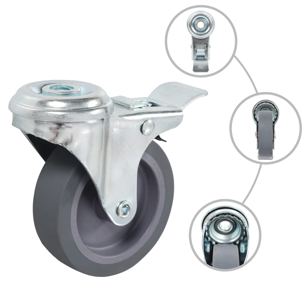 Vidaxl 16 pcs drejelige koder med bolthuller 75 mm