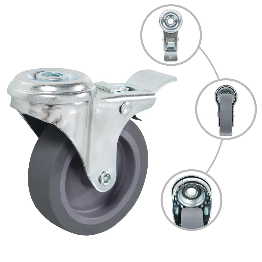 Vidaxl 32 pcs drejelige koder med bolthuller 75 mm