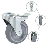 Vidaxl 8 stk drejelige hjul med boltehuller 100 mm