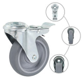 Vidaxl 12 stk. drejelige hjul med boltehuller 100 mm