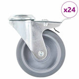 Vidaxl 24 pcs drejelige koder med bolthuller 100 mm