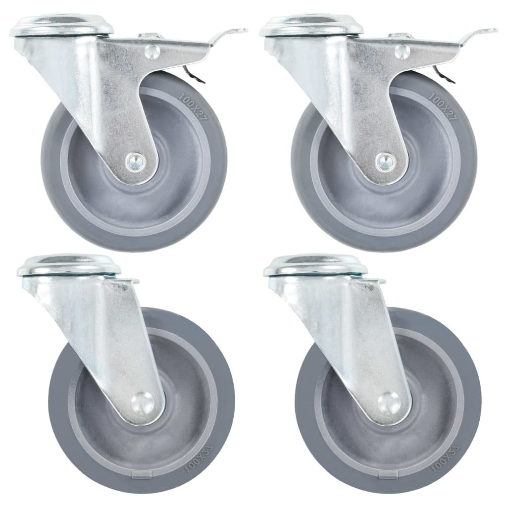 Vidaxl 16 pcs drejelige koder med bolthuller 100 mm