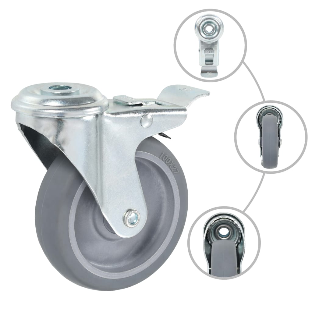 Vidaxl 24 pcs drejelige koder med bolthuller 100 mm