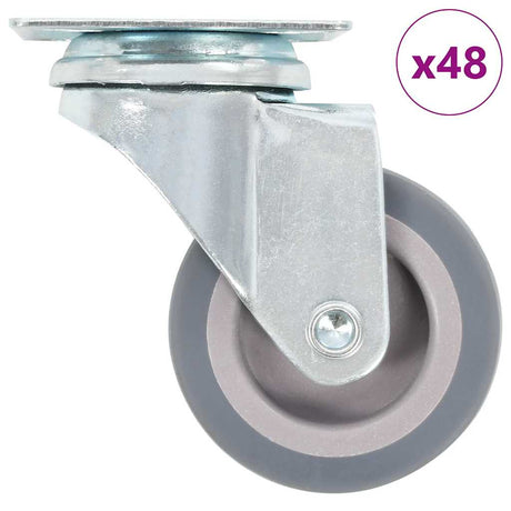 Vidaxxl 48 stk drejelige hjul 50 mm