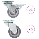 Vidaxl 16 st zwenkwielen 50 mm